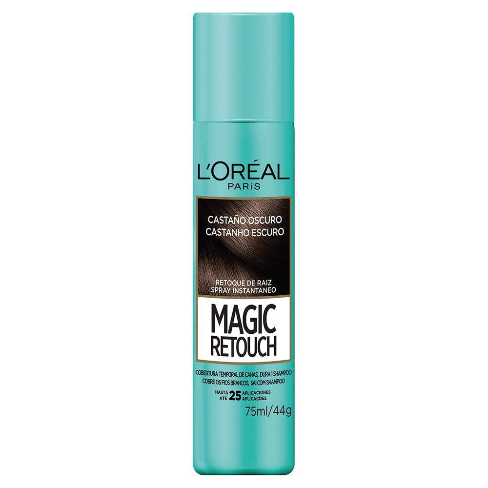 LOREAL RETOCADOR DE RAICES MAGIC RETOUCH CASTAÑO OSCURO X 75 ML.